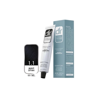 1.1 Mavi Siyahl Saç Boyası 60 ml - Dlr