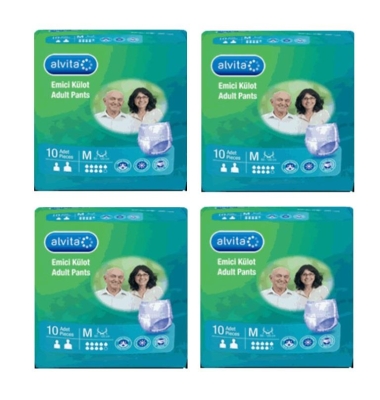 Alvita Emici Külot Medium 4 Paket ( 40 Adet) - ALVİTA