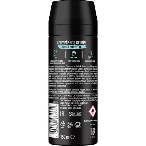 Axe Erkek Deodorant & Bodyspray Apollo 48 Saat Etkileyici Koku 150 ML - 9
