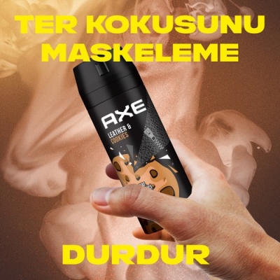 Axe Erkek Deodorant & Bodyspray Leather & Cookies 48 Saat Etkileyici Koku 150 ML - 8
