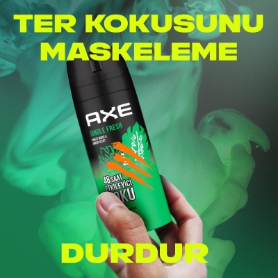 Axe Erkek Sprey Deodorant Jungle Fresh 48 Saat Etkileyici Koku 150 ml - 3