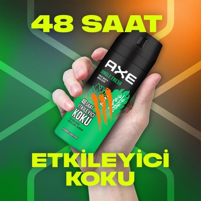 Axe Erkek Sprey Deodorant Jungle Fresh 48 Saat Etkileyici Koku 150 ml - 4