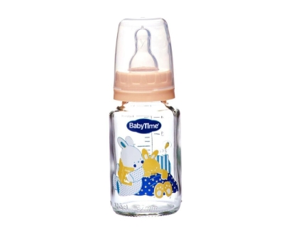 Baby Time BT074 Klasik Cam Biberon 125 Ml - Krem - Baby Time
