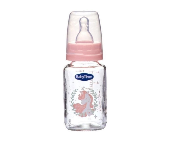Baby Time BT074 Klasik Cam Biberon 125 Ml - Pembe - 1