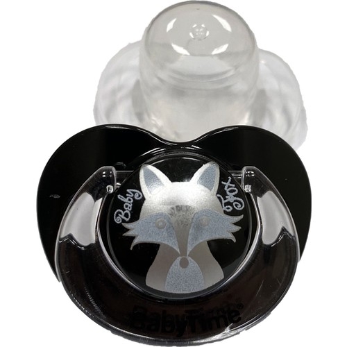 Baby Time BT153 Silikon Damaklı Koruyucu Kapaklı Siyah Gövdeli Emzik No:2 - 1