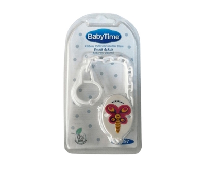 Baby Time BT197 Kabartma Desenli Emzik Askısı - Kelebek - Baby Time