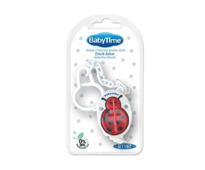 Baby Time BT197 Kabartma Desenli Emzik Askısı - Uğur Böceği - Baby Time