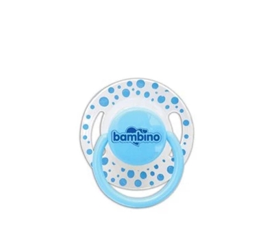 Bambino 6-18 Ay Silikon Kiraz Uçlu Emzik BE801 - Mavi - Bambino