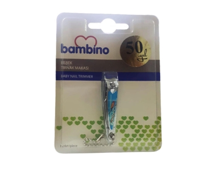 Bambino Bebek Tırnak Makası Kuş Desenli Mavi - Bambino