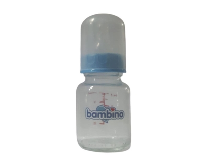 Bambino Desenli Cam Biberon 100 Ml Mavi - Bambino