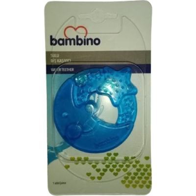 Bambino Figürlü Sulu Diş Kaşıyıcı P0658 Mavi Ay-Yıldız - Bambino