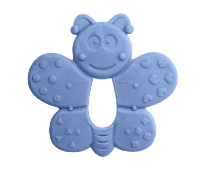 Bambino Kauçuk Yumuşak Diş Kaşıyıcı Mavi Kelebek - Bambino