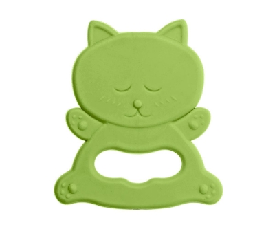 Bambino Kauçuk Yumuşak Diş Kedi - Yeşil - 1