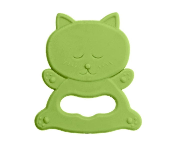 Bambino Kauçuk Yumuşak Diş Kedi - Yeşil - 1