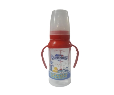 Bambino Kulplu Cam Biberon 12 Ml Kırmızı Desenli - Bambino