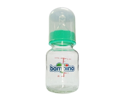 Bambino T-013 Desenli Cam Biberon 100 Ml - Yeşil - Bambino