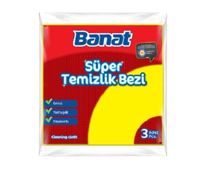 Banat Süper Temizlik Bezi 3 Adet - Banat