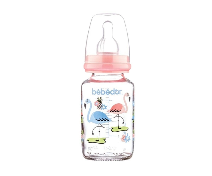 Bebedor 30302 Desenli Cam Biberon 125 Ml - Pembe - 1