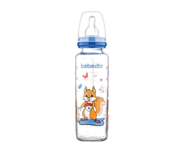 Bebedor 31302 Desenli Cam Biberon 250 Ml - Koyu Mavi - 1