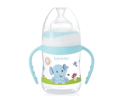 Bebedor Desenli Geniş Ağız Kulplu Biberon 150 Ml - Bebedor