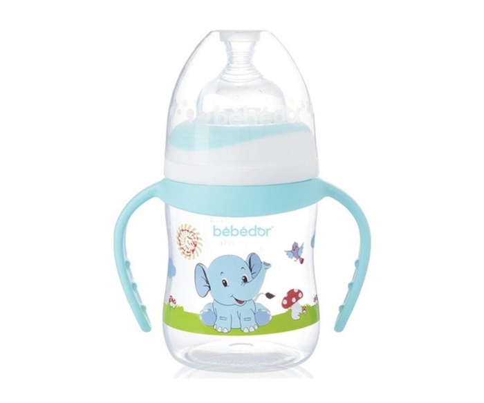 Bebedor Desenli Geniş Ağız Kulplu Biberon 150 Ml - 1