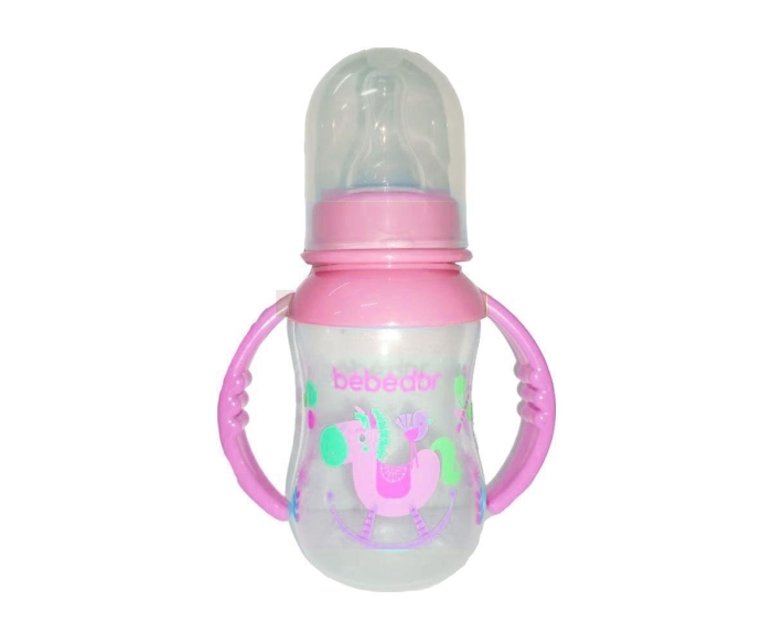 Bebedor Desenli Kulplu Biberon 125 Ml Pembe Desenli - 1