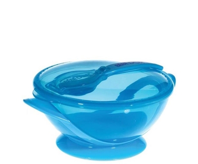 Bebedor Vakumlu Tabak Kaşık Set - Mavi - Bebedor