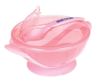 Bebedor Vakumlu Tabak Kaşık Set / Pembe - 1