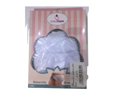 Chezmam Beli Dantelli Hamile Külot 1283 Beyaz Large - Chezmam
