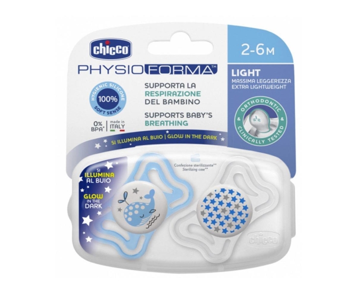 Chicco Physio Light Gece Parlayan Silikon Emzik 2'li 2-6 Ay - 2