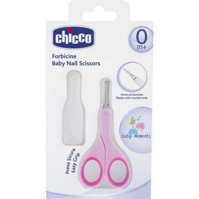 Chicco Yuvarlak Uçlu Kılıflı Tırnak Makası - Pembe - Chicco