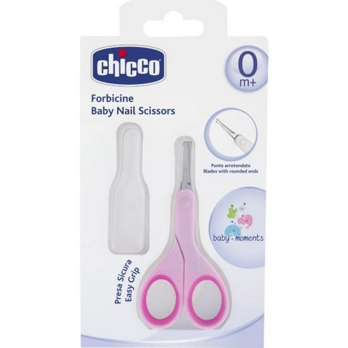 Chicco Yuvarlak Uçlu Kılıflı Tırnak Makası - Pembe - 1