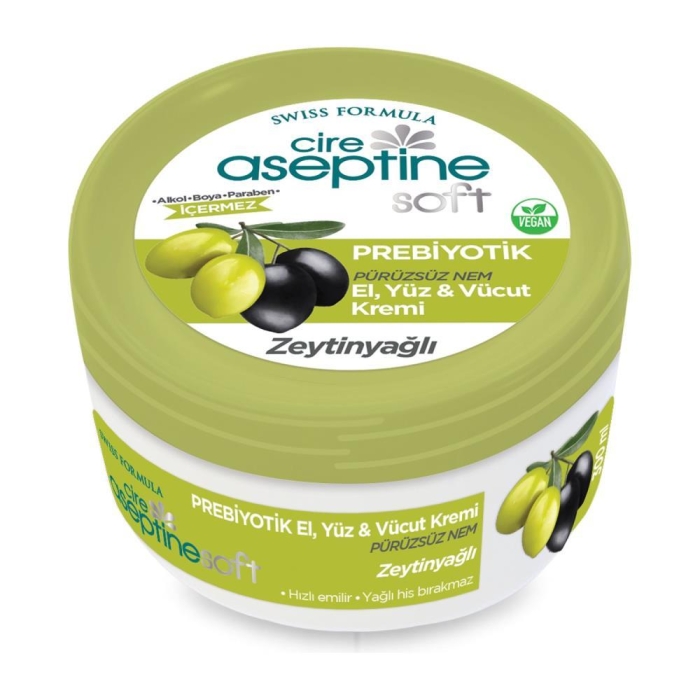 Cire Aseptine Soft Zeytinyağı Prebiyotik Nemlendirici Bakım Kremi 300 ml - 1
