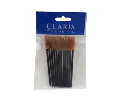 Claris İpek Kirpik Kaş Fırçası 12'li C-63385 Kahverengi - Claris