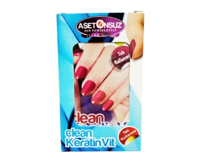 Clean Keratin Vit Asetonsuz Oje Temizleyici Mendil 8 Li - Clean Clear