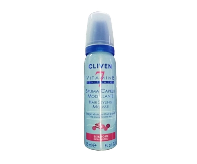 Cliven Natura 7 Vitaminli Extra Strong Saç Şekillendirici Köpük 75 Ml - Cliven