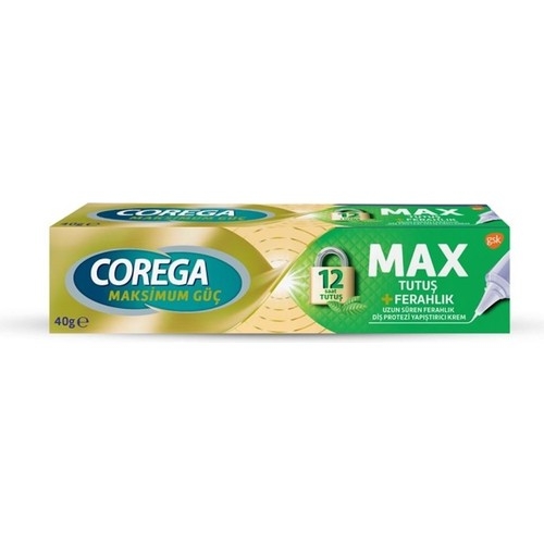 Corega Maksimum Güç Max Tutuş Ferah Krem Yapıştırıcı 40 Gr - 1