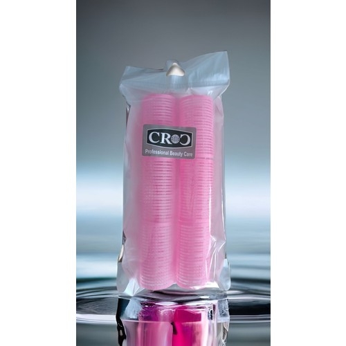 Croc 1202 Pembe Cırtlı Bigudi 6lı Çap 3,5cm - 2