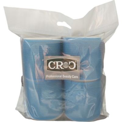 Croc 1208 Cırtlı Sünger Bigudi 4'lü Çap 6 cm Mavi - 2