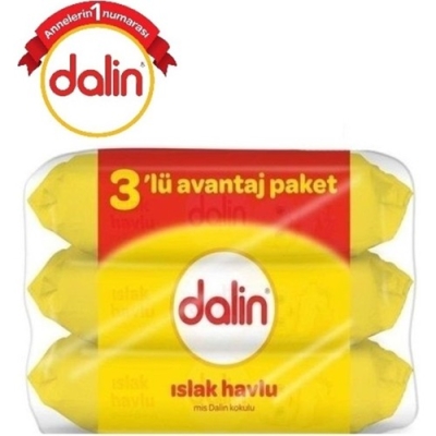 Dalin Islak Havlu Mendil Klasik 56 Yaprak 168 Yaprak 3'lü - Dalin