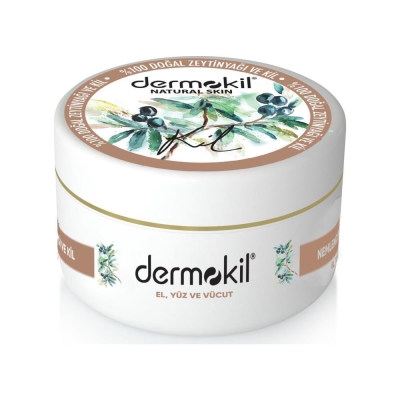 Dermokil El, Yüz ve Vücut Bakım Kremi 300 ml Doğal Zeytinyağı & Kil Nemlendirici - Dermokil
