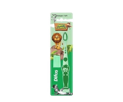 Difaş Sweet Animals Çocuk Diş Fırçası Yeşil (Yumuşak) - Difaş