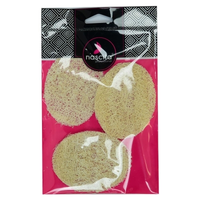 Doğal Kabak Lifli Peeling Oval Yüz Pedi Kese 3 Adet 9x7 cm - 3