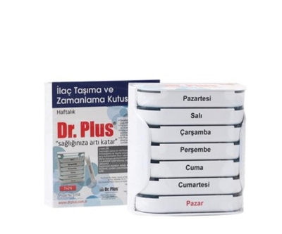 Dr Plus İlaç Taşıma ve Zamanlama Kutusu Haftalık 7X24 BEYAZ - Dr Plus