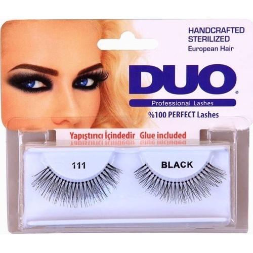 Duo Takma Kirpik %100 Doğal ve Siyah Görünüm - 1