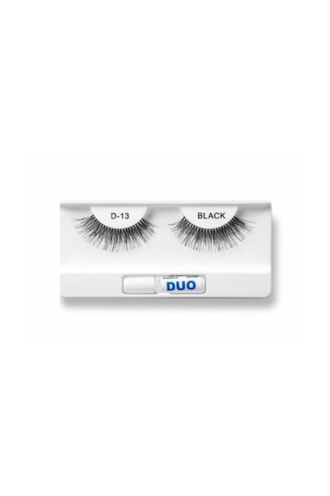 Duo Takma Kirpik %100 Doğal ve Siyah Görünüm D-13 - 1