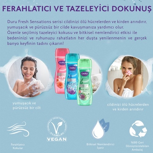 Duru Duş Jeli Kaktüs Çiçeği 450ml - 2