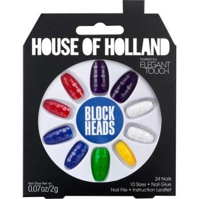 Elegant Touch House Of Holland Block Heads False Nails 24 - Elegant Touch