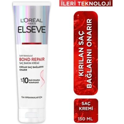 Elseve Bond Repair Tüm Yıpranmalar Için Saç Bağlarını Onarıcı Bakım Kremi 150 ml - Elseve