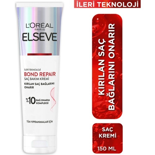 Elseve Bond Repair Tüm Yıpranmalar Için Saç Bağlarını Onarıcı Bakım Kremi 150 ml - 1